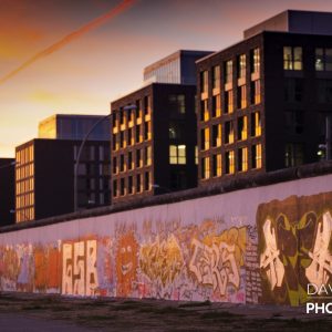 Sunset over The Berlin Wall