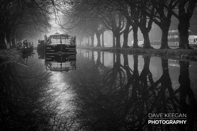 Fog at the Grand Canal in Dublin on the morning of December 12th 2022.